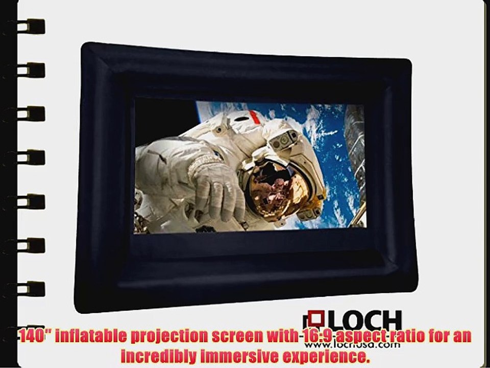 Loch Matte White 140'' diagonal Portable Projection Screen