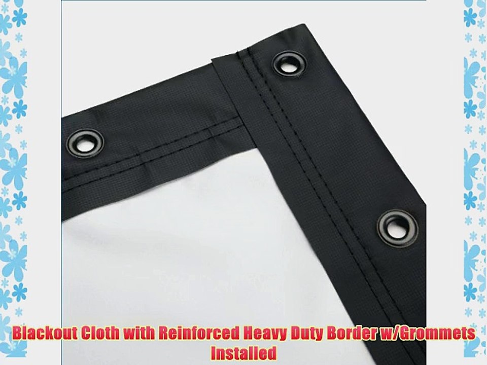 Carl's Blackout Cloth 16:9 6.75x12 Finished Edge Projector Screen with Grommets White 1.0