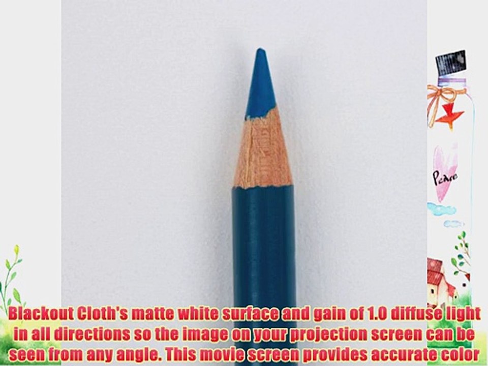 Carl's Blackout Cloth 110x200-inch DIY Projector Screen Raw Material/Fabric Matte White16:9/1.0