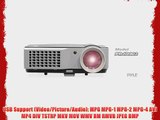 Pyle PRJD902 Widescreen LED Projector with up to 140-Inch Viewing Screen Built-In Speakers