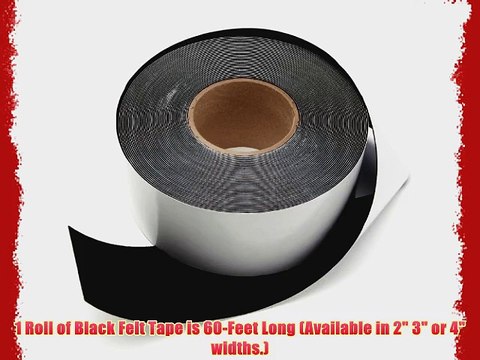 Carl's Black Felt Tape for DIY Projector Screen (Contrast-Boosting Border) (3-inch x 60-Foot