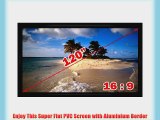 Antra 16:9 Fixed Frame Projector Projection Screen PVC material 3D HD Compatible for Home Theatre