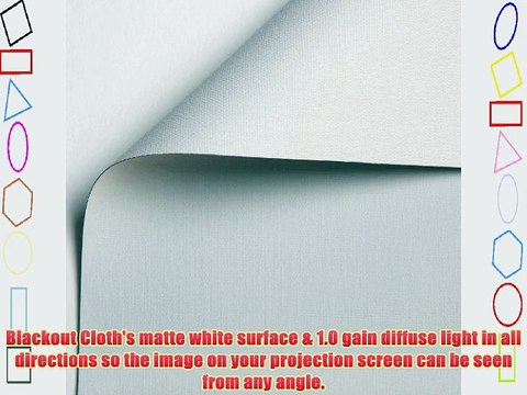 Carl's Blackout Cloth Projector Screen Material White Gain 1.0 (16:9 | 66x110 | 128-in | Folded