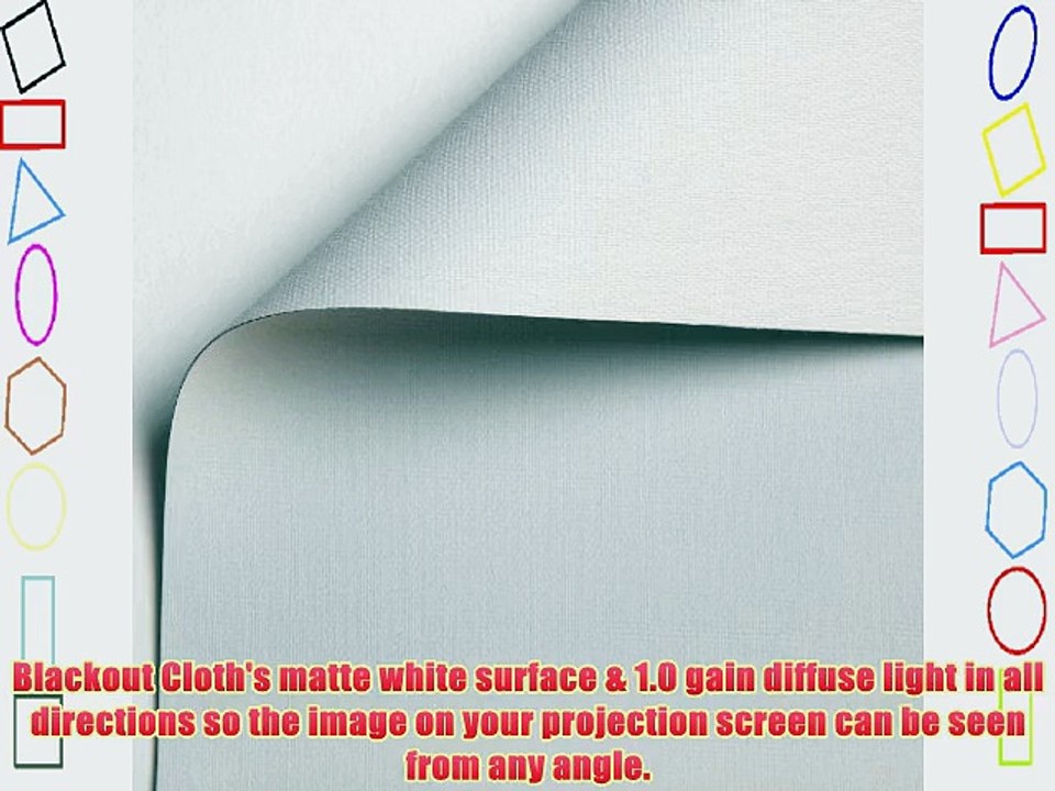 Carl's Blackout Cloth Projector Screen Material White Gain 1.0 (16:9 | 66x110 | 128-in | Folded
