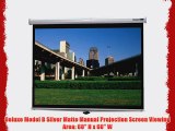 Deluxe Model B Silver Matte Manual Projection Screen Viewing Area: 60 H x 60 W