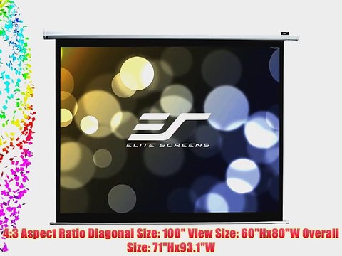 Elite Screens 100 Inch 4:3 Spectrum Electric Projector Screen (60Hx80W)