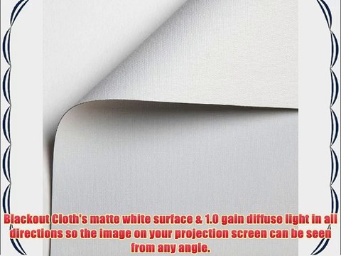 Carl's Blackout Cloth Projector Screen Material White Gain 1.0 (16:9 | 110x200 | 228-in | Folded