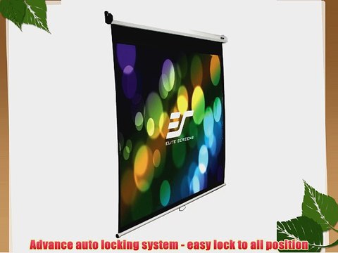 Elite Screens 84 Inch 4:3 Manual Pull Down Projector Screen (50.3Hx67W)