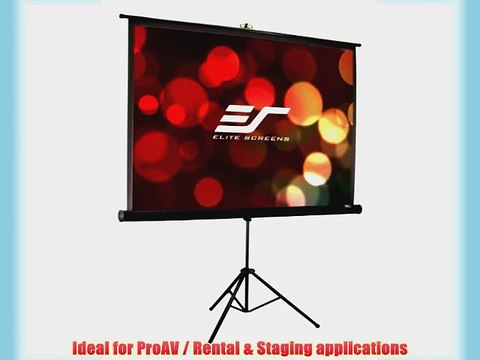 Elite Screens T85UWS1-Pro Tripod Series Portable Projection Screen (85 Diag. 1:1 60Hx60W)