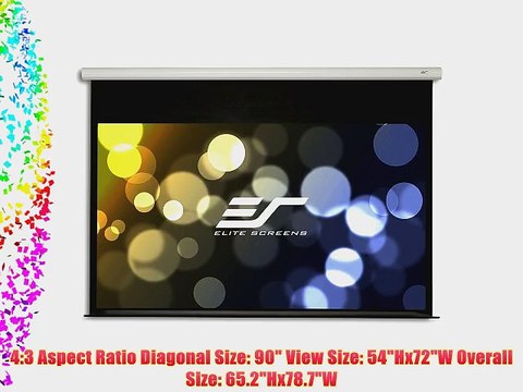 Elite Screens SPM90V Spectrum2 Electric Projection Screen (90 inch Diagonal 4:3 Ratio 54Hx72W)
