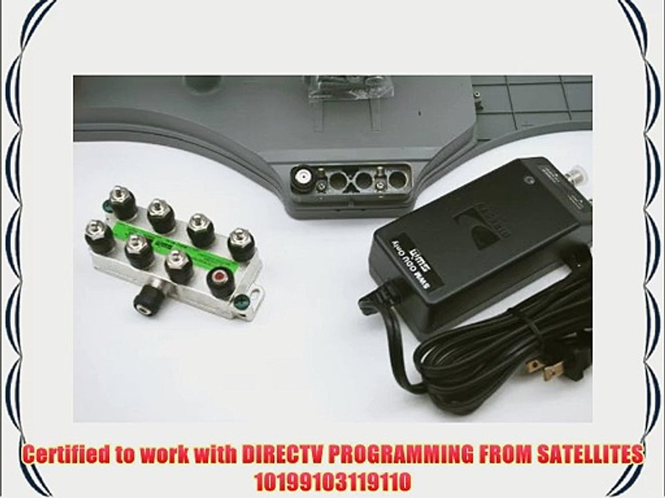 DIRECTV SWM 5 LNB SLIMLINE KA/KU SL5 MPEG4 HD LNBF W/ POWER SUPPLY and 8WAY SPLITTER