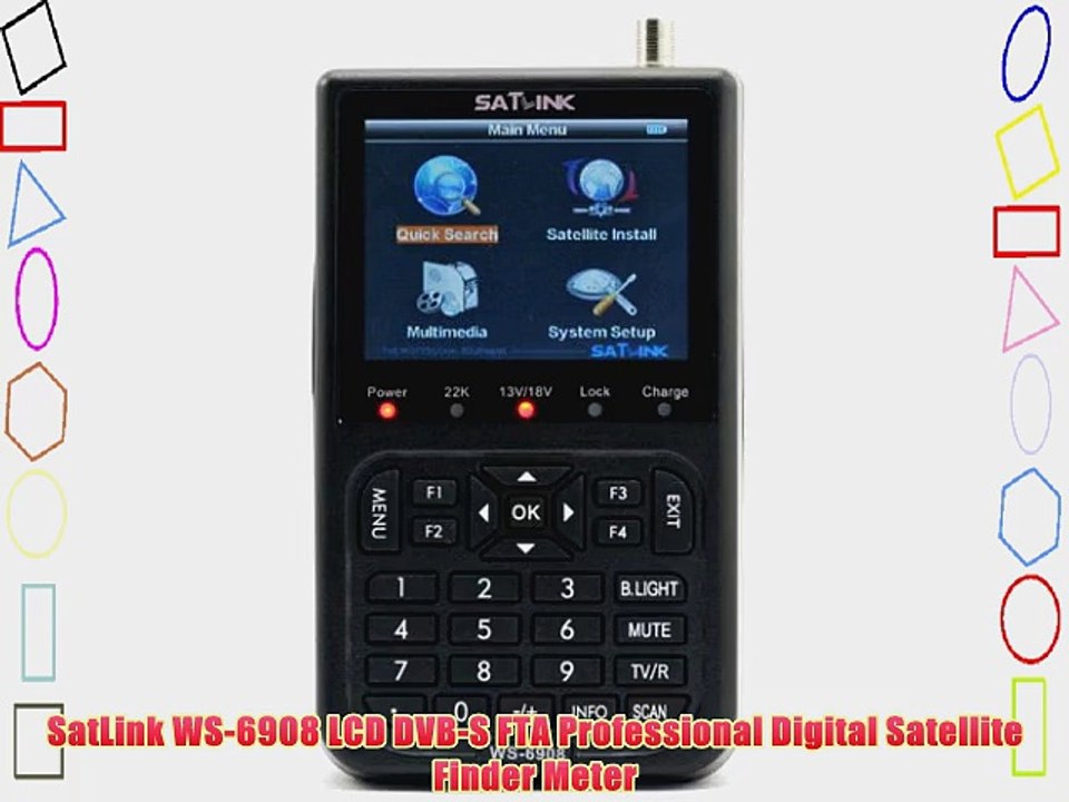SatLink WS-6908 LCD DVB-S FTA Professional Digital Satellite Finder Meter
