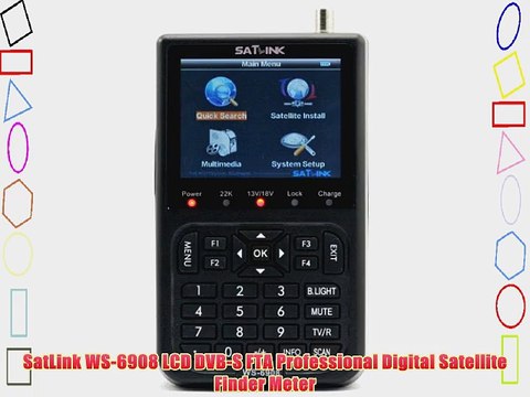 SatLink WS-6908 LCD DVB-S FTA Professional Digital Satellite Finder Meter