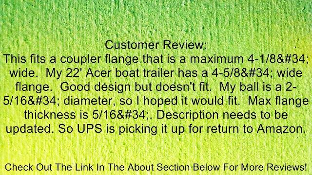Tow Ready 63227 Coupler Lock For 2 5/16 Couplers Review