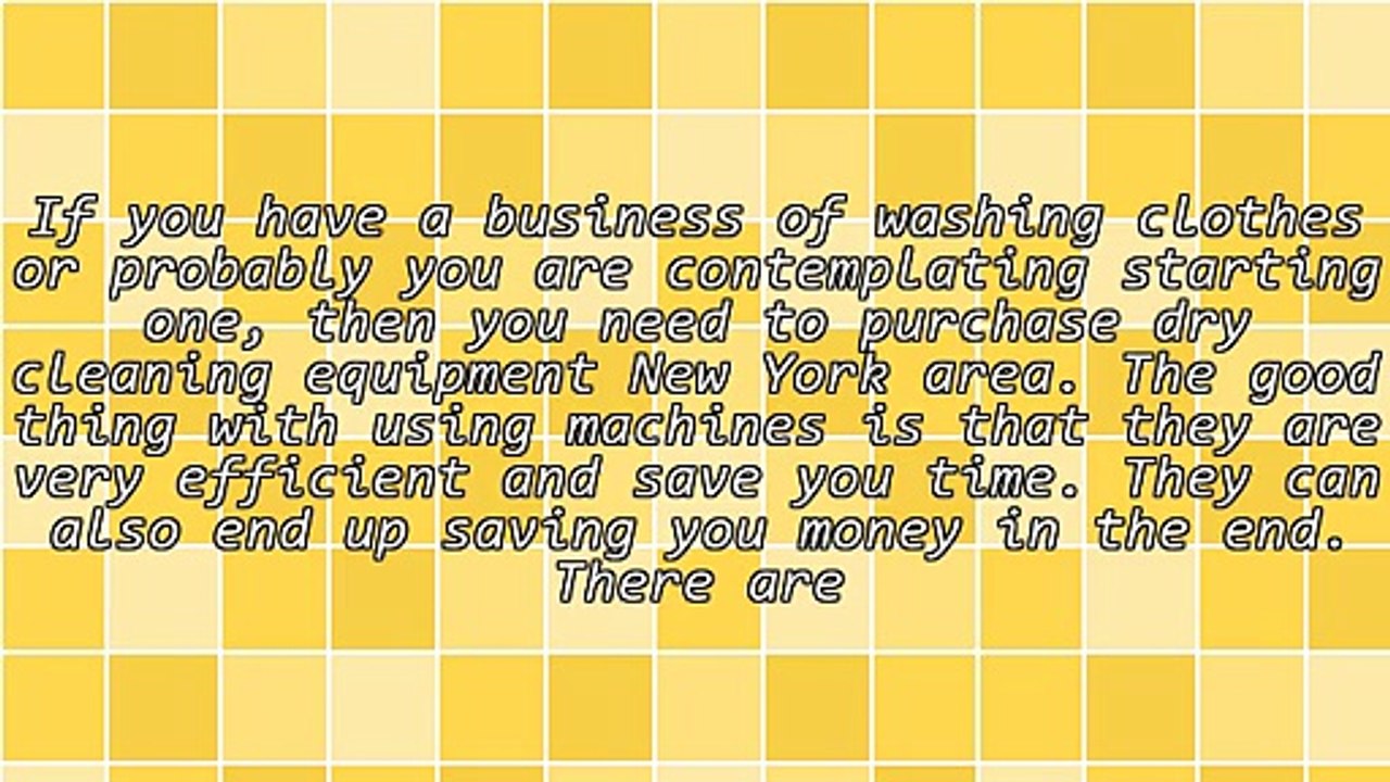 Considerations When Buying Dry Cleaning Equipment New York Area