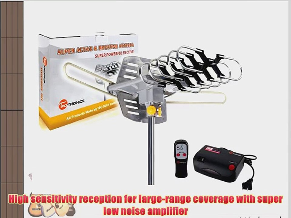(Upgraded Version)TaoTronics? TT-OA01 Amplified VHF / UHF Outdoor HDTV Antenna with Motorized
