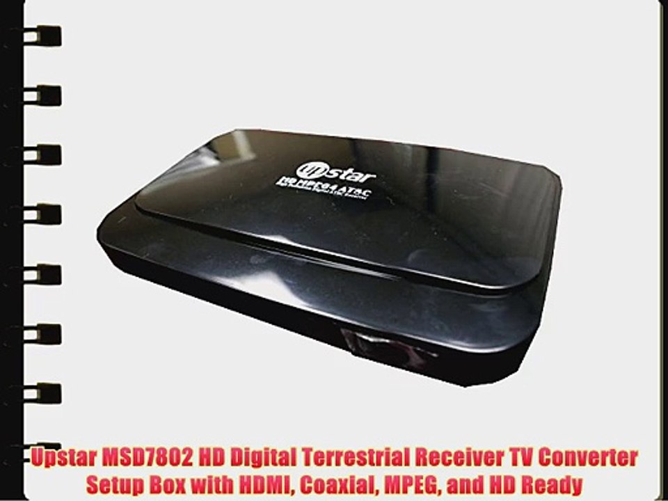 Upstar MSD7802 HD Digital Terrestrial Receiver TV Converter Setup Box with HDMI Coaxial MPEG