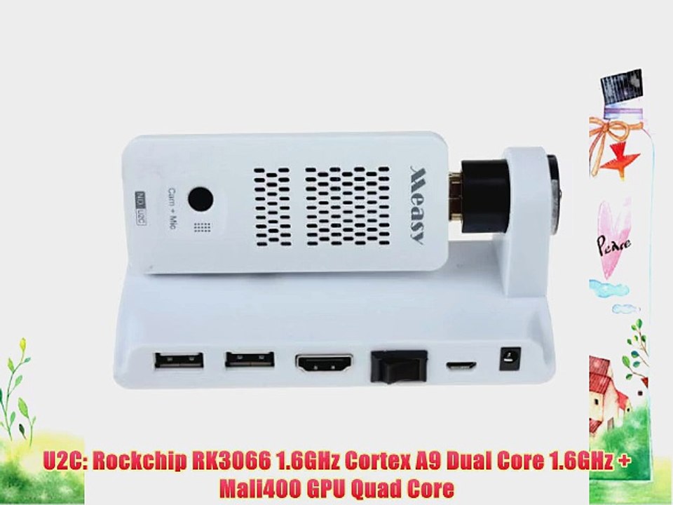 Measy U2C Duel Core 1.6Hz 1G RAM 8G Flash Android 4.1Mini PC Bluetooth Camera DLNA P2P WLAN
