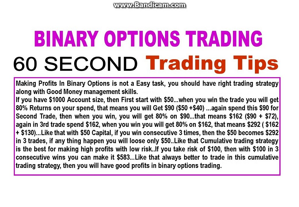Best Strategy For 60 Second Binary Options I Need To Tell You Some Secrets
