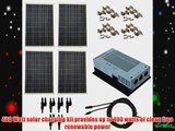 400 Watt 12 Volt 24 Volt Solar Panel   MPPT Charge Controller Complete Kit for RV's Boats and