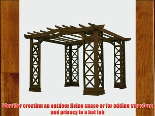 Yardistry Arched Roof Pergola 12 by 14-Feet Tugboat