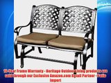 Heritage Outdoor Living Nassau Cast Aluminum Bench Glider - Antique Bronze