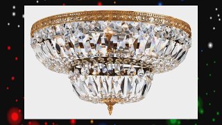 736-OB-CL-MWP Richmond 14LT Flush Mount Olde Brass Finish with Clear Hand Cut Crystal
