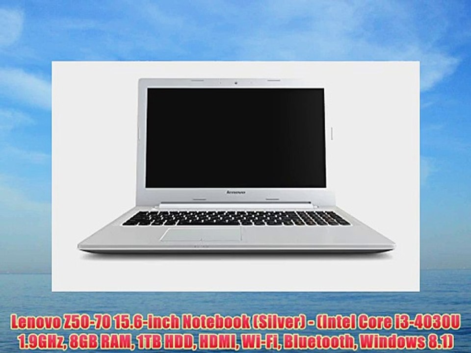 Lenovo Z50-70 15.6-inch Notebook (Silver) - (Intel Core i3-4030U 1.9GHz 8GB RAM 1TB HDD HDMI