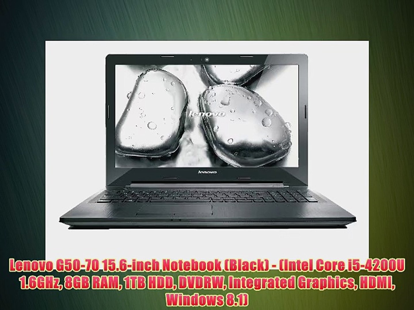 Lenovo G50-70 15.6-inch Notebook (Black) - (Intel Core i5-4200U 1.6GHz 8GB  RAM 1TB HDD DVDRW - video Dailymotion