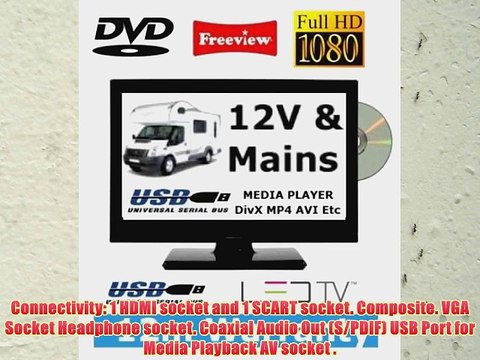 22 Full HD 1080p Digital LED TV DVD Combi Combo Caravan Boat Motorhome HGV 12v 12 Volt