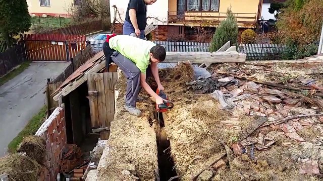 Démolition à la tronçonneuse Fail