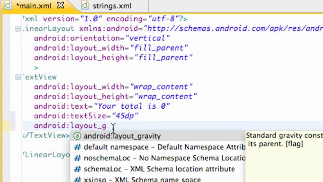 Android Application Development Tutorial - 7 - Creating A Button in XML and Adding an ID