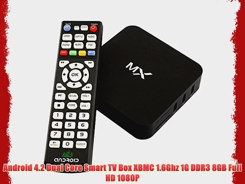 Android 4.2 Dual Core Smart TV Box XBMC 1.6Ghz 1G DDR3 8GB Full HD 1080P