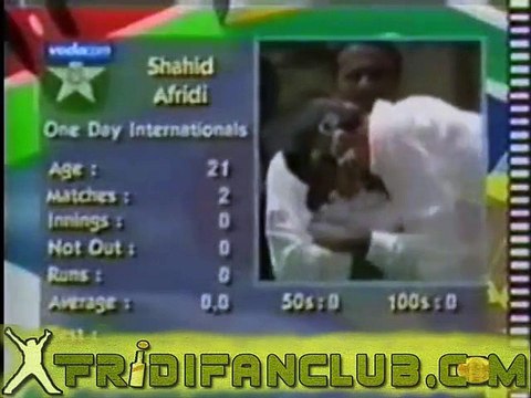 Shahid Afridi Fastest Century In ODI cricket 100 off 37 Balls Vs Sri Lanka 1996