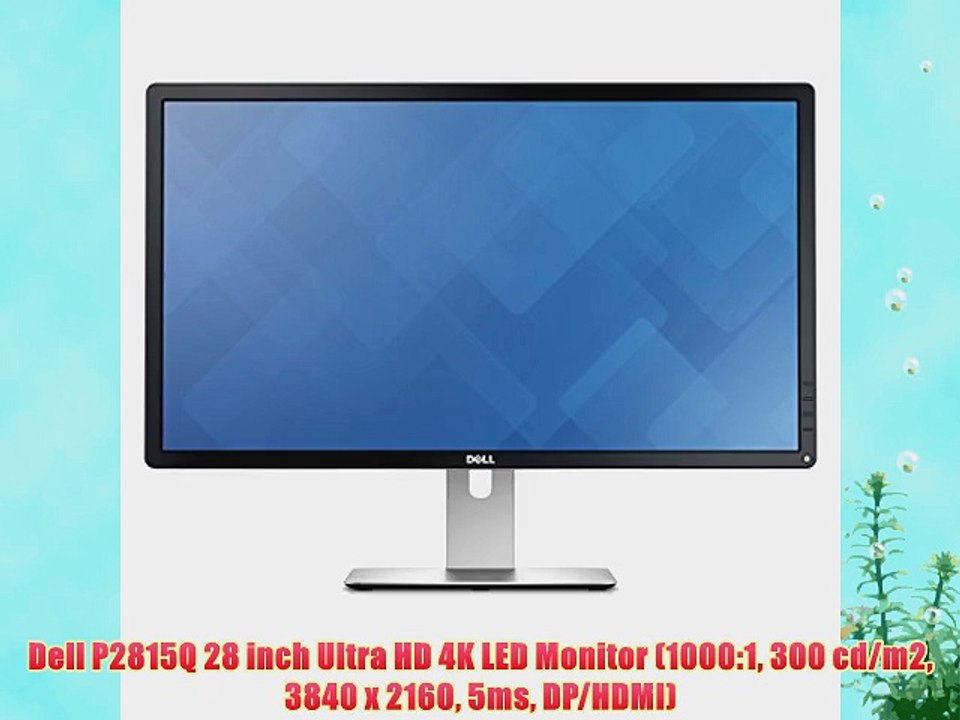 Dell P2815Q 28 inch Ultra HD 4K LED Monitor (1000:1 300 cd/m2 3840 x 2160 5ms DP/HDMI)