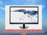 AOC e2470Swda 23.6 inch Widescreen 1080p Full HD LED Multimedia Monitor (1920 x 1080 5ms VGA