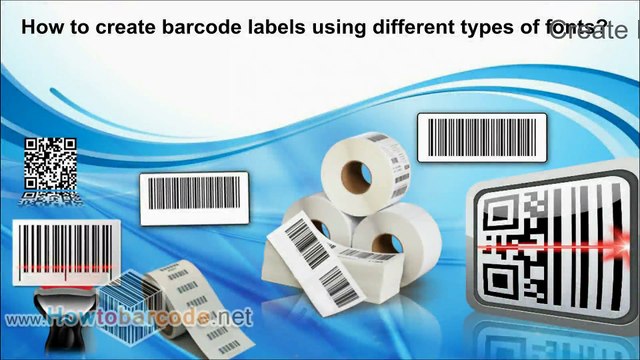 Using different fonts to create and print barcode