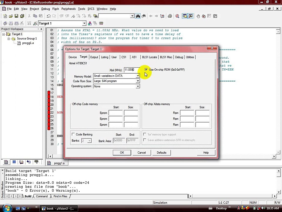 Program about timer(microcontroller) University Of Gujrat Part(1)