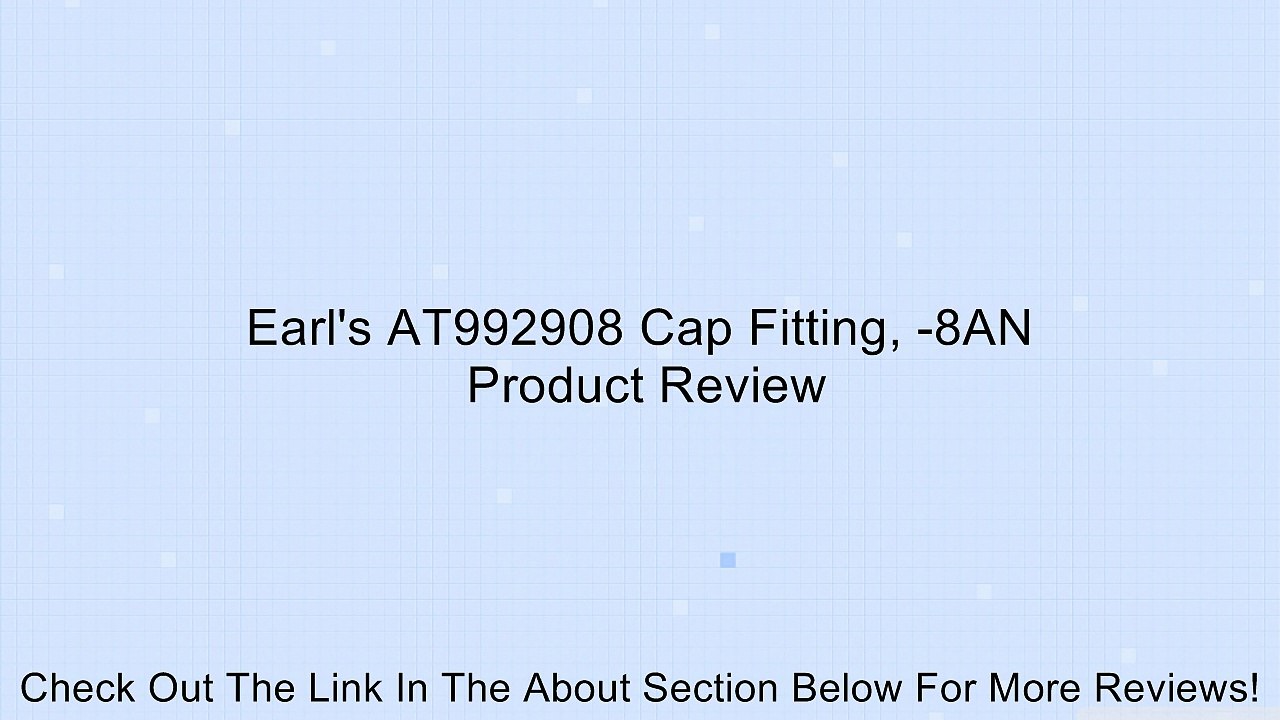 Earl's AT992908 Cap Fitting, -8AN Review
