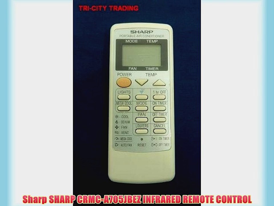 Sharp SHARP CRMC-A705JBEZ INFRARED REMOTE CONTROL