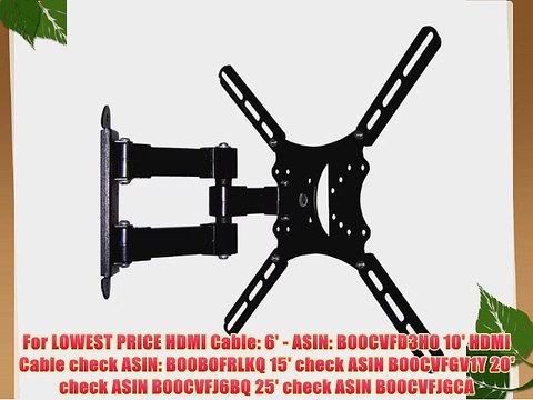 VESA 400x400 - Full Motion Swing Out Tilt and Swivel Articulating Arm LCD LED Plasma TV Wall