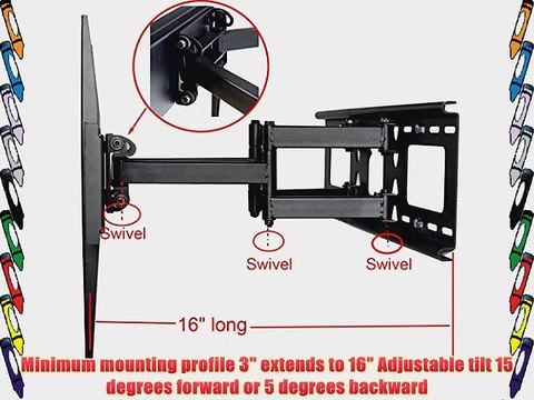 VideoSecu Tilt Swivel TV Wall Mount 32- 55 LCD LED Plasma TV Flat Screen with VESA up to 600x400