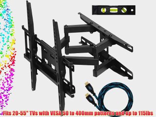 Cheetah Mounts APDAM3B Dual Articulating Arm (13.5 Extension) TV Wall Mount Bracket for 20-55