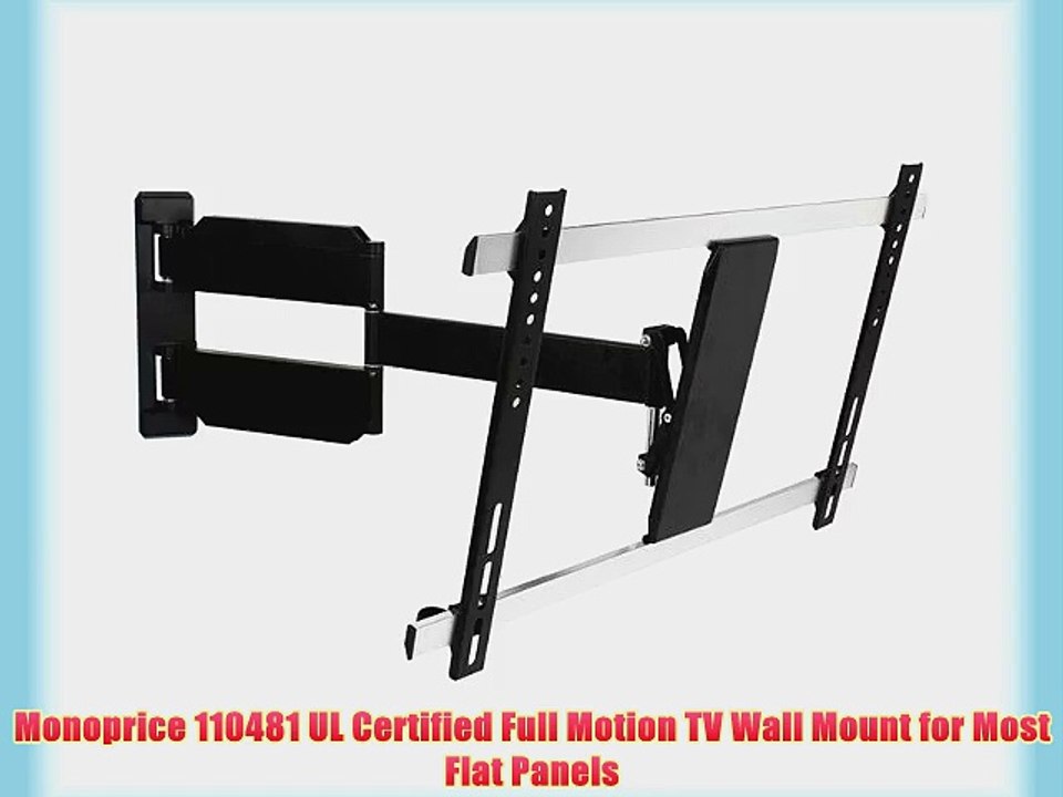 Monoprice 110481 UL Certified Full Motion TV Wall Mount for Most Flat Panels
