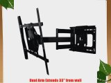 Dual Arm Articulating TV Wall Mount for Sharp 80 Inch