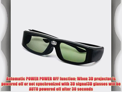 Signstek GX-30 Rechargeable 3D Active Shutter Glasses for Acer ViewSonic BenQ Vivitek Optoma