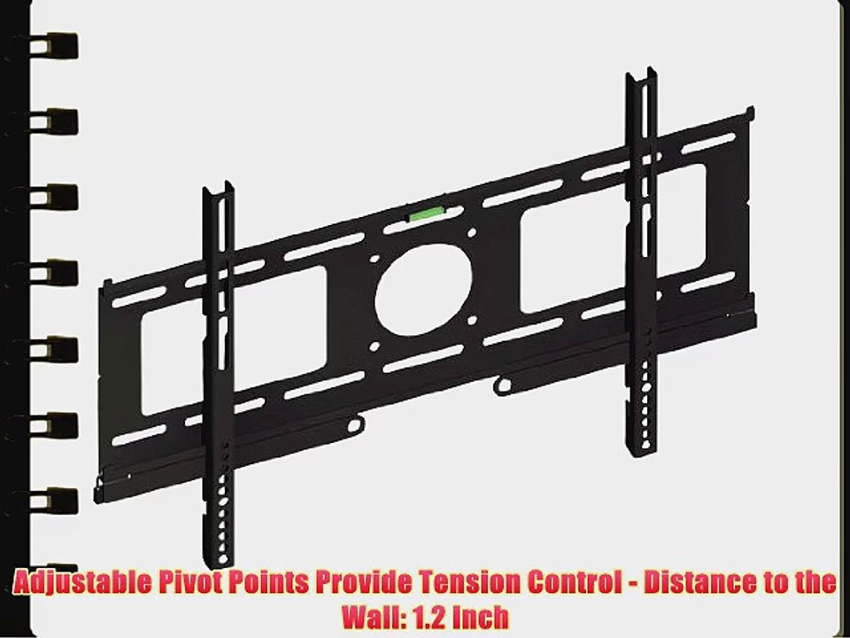 Pyle Home PSW701F Fixed Wall Mount for 23 to 50 Inches Displays with Built-In Level (Black)