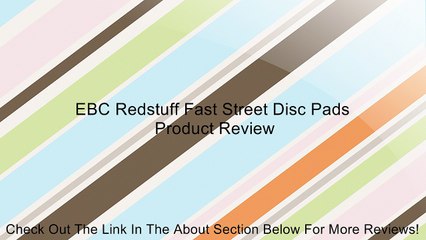 EBC Redstuff Fast Street Disc Pads Review