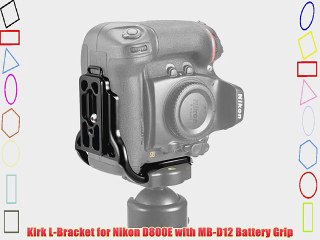 Kirk L-Bracket for Nikon D800E with MB-D12 Battery Grip