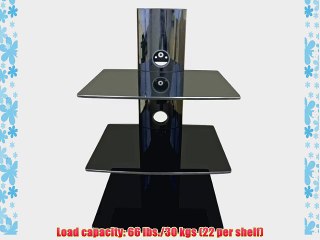 Mount-it! MI-803 Triple Shelf Wall Mount - High Gloss Black